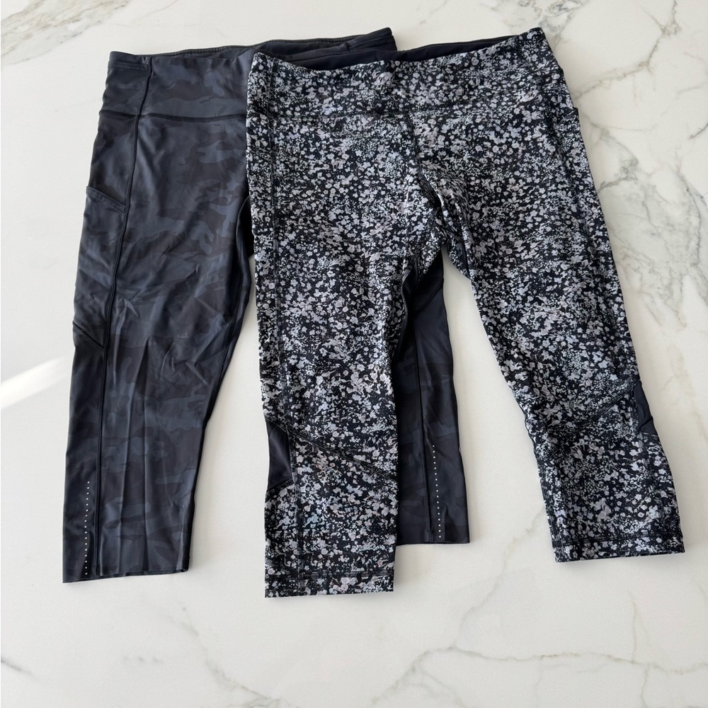 Set of two Lululemon Crops Sz 14
